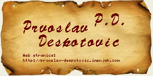 Prvoslav Despotović vizit kartica